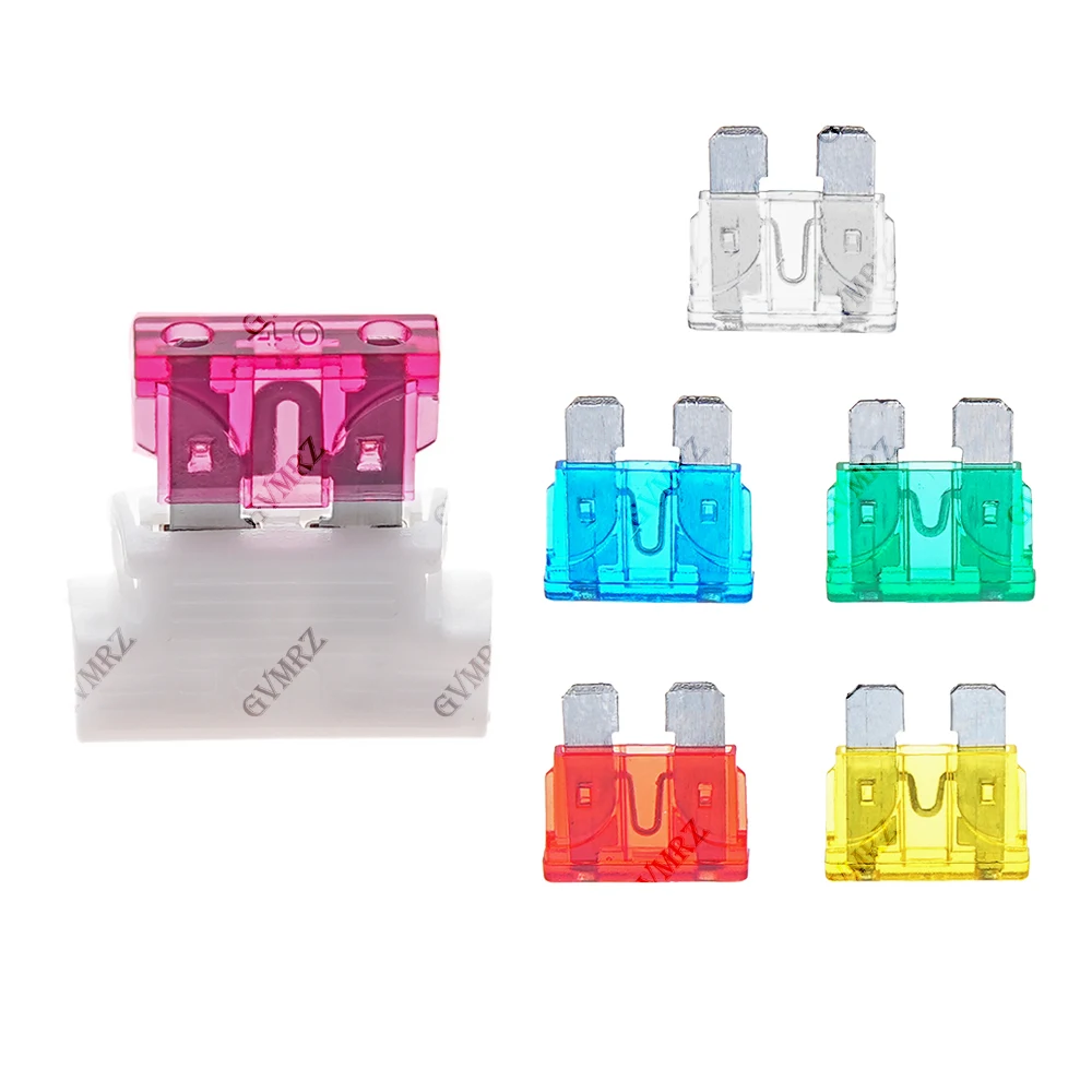 5PCS/lot 10A 15A 20A 25A 30A 35A 40A 1A 2A 3A 4A 5A 7.5A Auto Standard Middle Fuse Holder + Car Boat Truck ATC ATO Blade Fuse