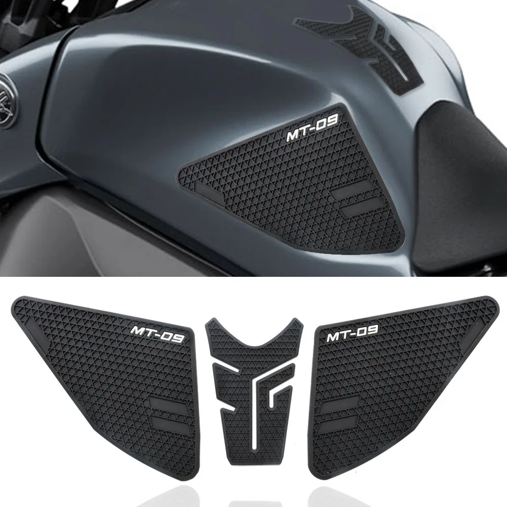 

For Yamaha MT-09 MT 09 MT09 2021 2022 Motorcycle Side Fuel Tank pad Decal Gas Knee Grip Traction Pad Tankpad