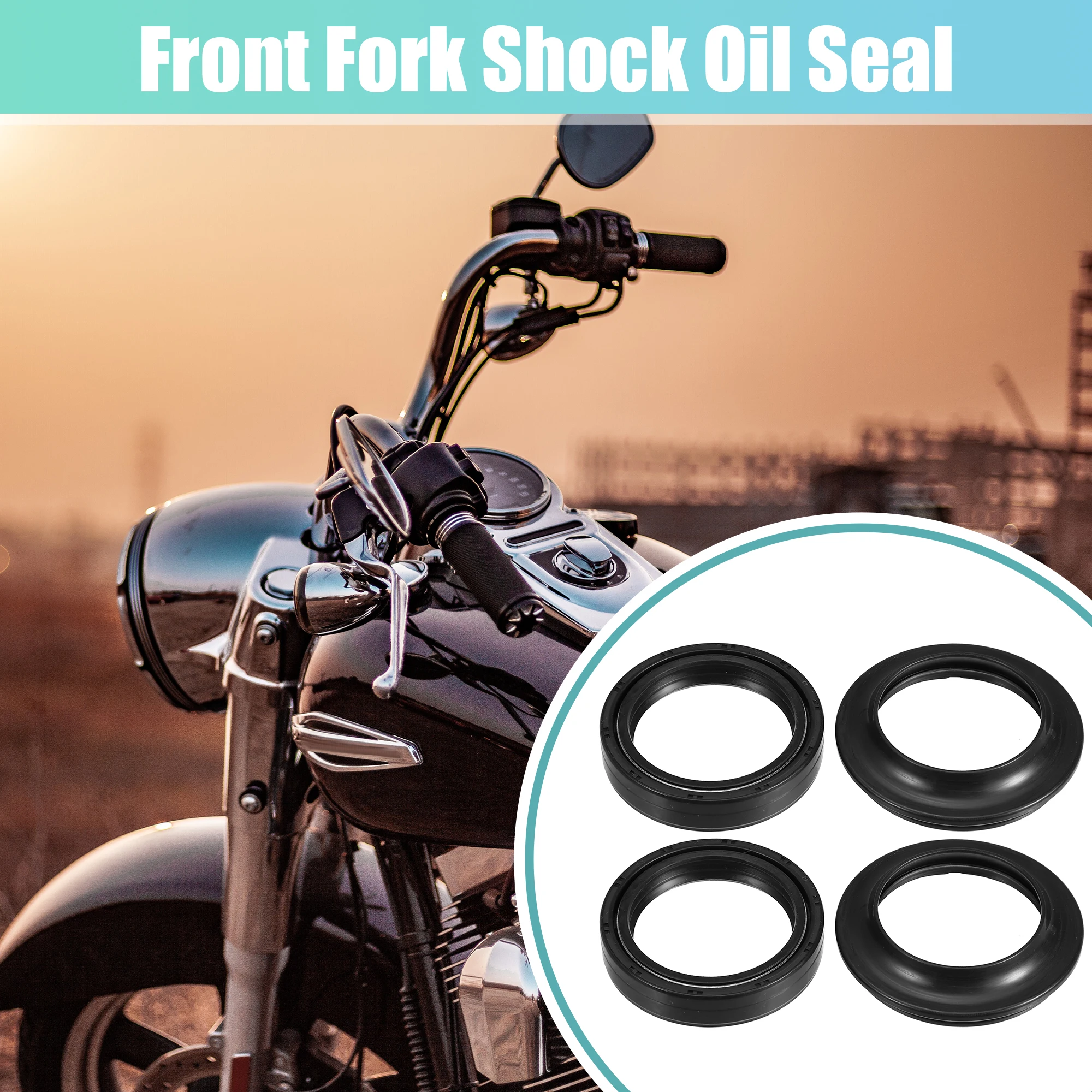 

Motoforti 1 Set 41mmx54mmx11mm Motorcycle Front Fork Shock Oil Seal and Dust Seal for Kawasaki ZX600