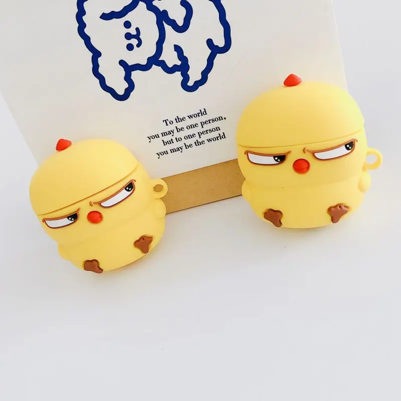 Cute 3D Chick Duck Silicone Earphone Case For Airpods 1 2 Pro Cartoon Wireless Headset Charging Box Soft Cover For Airpods 3