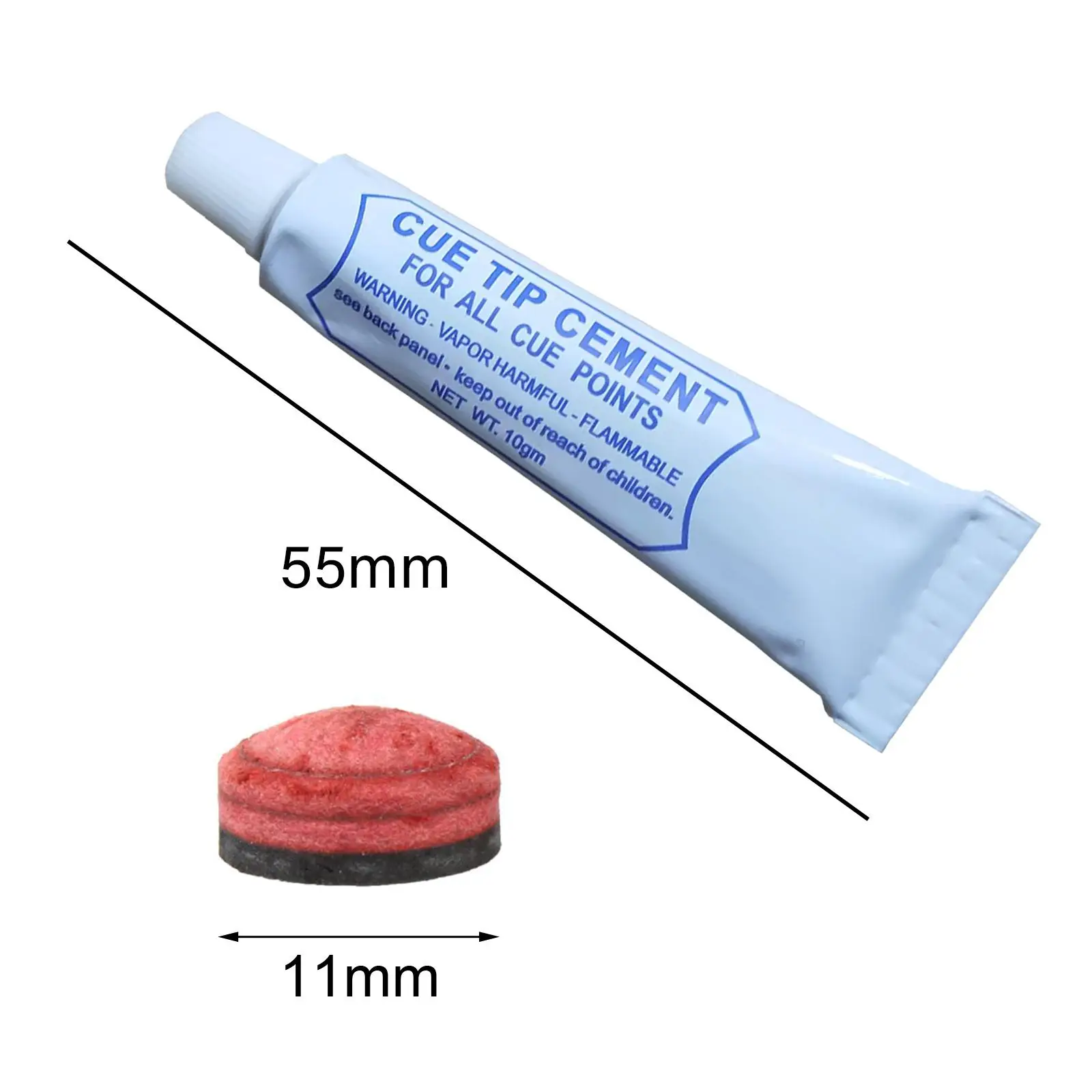 

Pool Cue Tip with Cement Pool Stick Tip for Indoor Game Snooker Billiards
