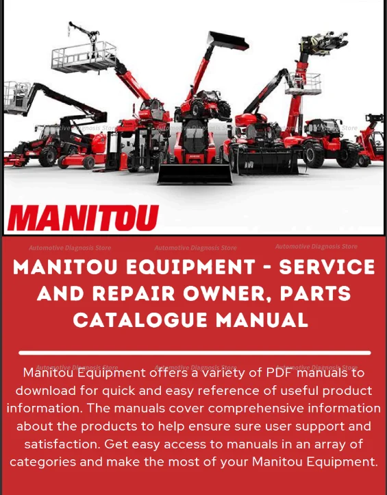 

MANITOU PDF 15,8 ГБ Руководство по обслуживанию и деталям