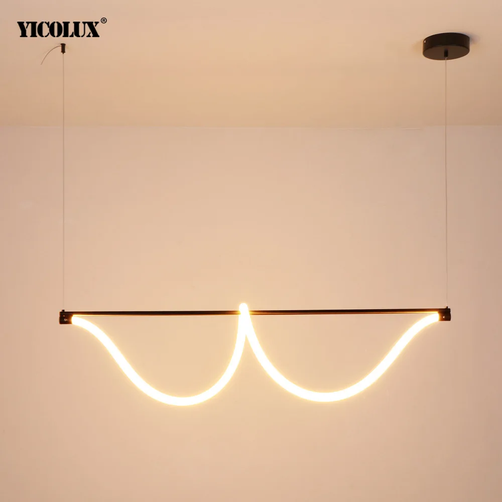 

Free Form Flexible LED Pendant Lights Dining Study Living Room Bedroom Bedside Flats Indoor Lighting Lamps Home Decor Lamp decor