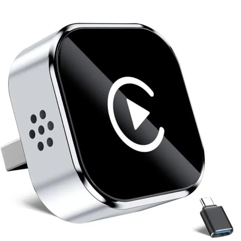 2 in 1 Smart Wireless CarPlay Mini Adapter Car Infotainment Screen For Apple & Android Auto, No Latency, Plug & Play, Dongle