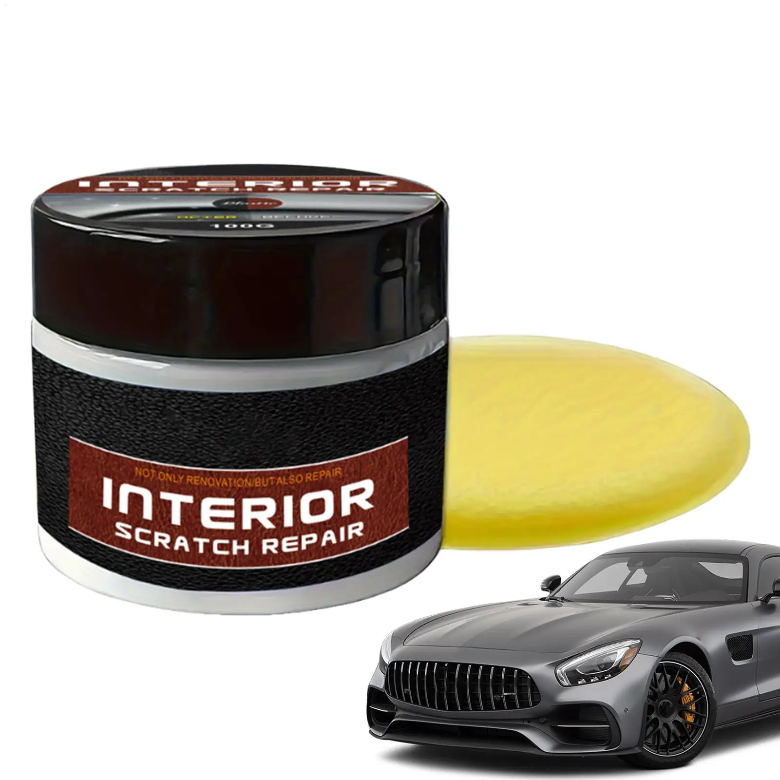 100g Dashboard Panel Scratch Repair Paste Car Interior Dashboard Restorer UV Protection Dashboard Scratch Repair Wax