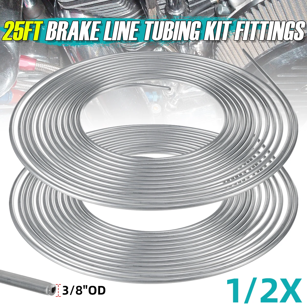 1/2X 25Ft 7.62m Steel Zinc Tube Coil of 3/8