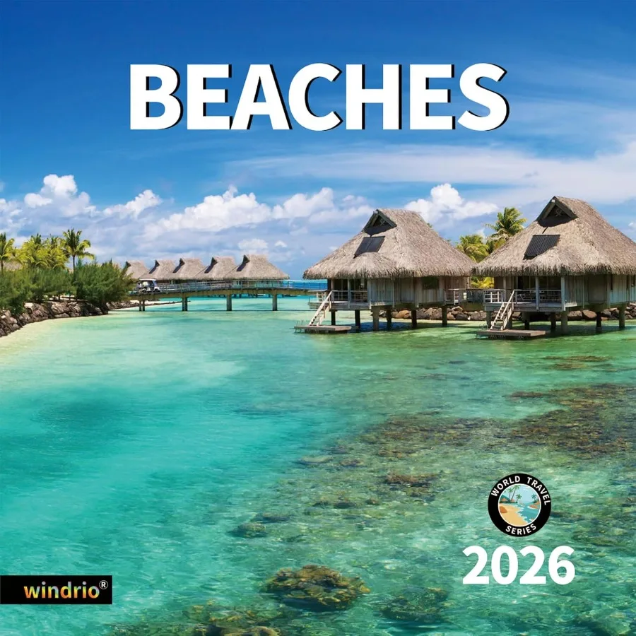 

2026 Wall CalendarCalendar 2026 November 2025 December 2026 Wall Calendar BEACHES 12" x 24" Opened Full e Months Thick and Stur