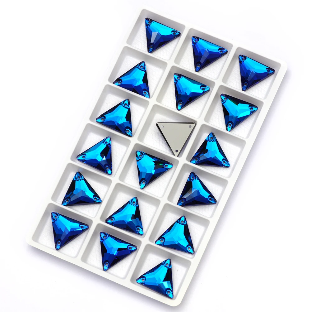PUBRILEX K9 Dreieckige Genähte Strasssteine Glas DIY Zubehör Dekoration Applikationen Kristalle für Kleidungsstücke Taschen Kleider – Detail 5