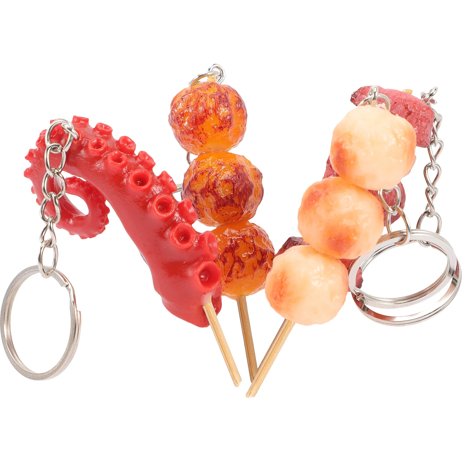 

BUTIFULSIC 4pcs Mini Backpack Keychain Cute PVC Food Playset Novelty Toy for Outdoor Accessory