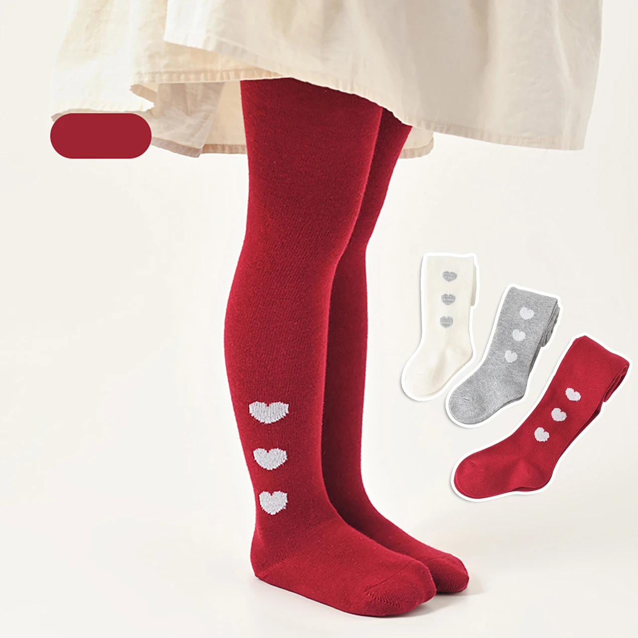 Princess Girls Leggings Heart Love Baby Tights Spring Autumn Toddler Long Socks 0-4Year Children Outerwear Pants Kids Stockings