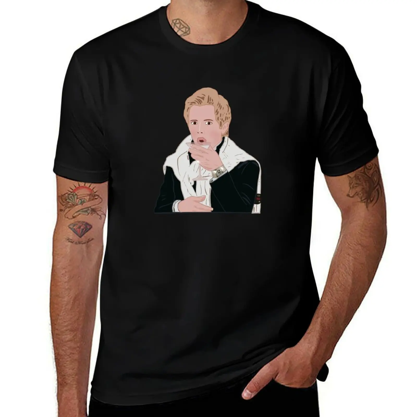 

The Real Housewives Martini Mike Iconic T-Shirt Simple Solid Color Crew Neck Tee