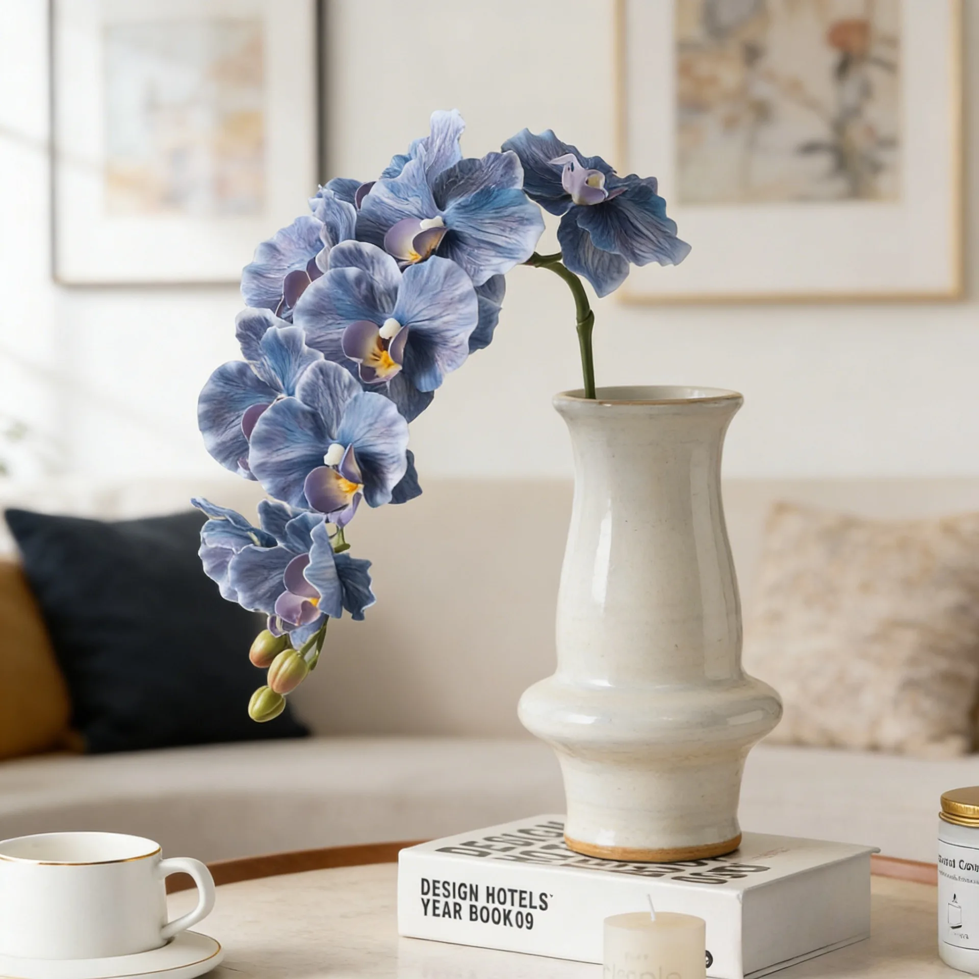 38,6 Zoll Faux Phalaenopsis Blumen Home Vase Dekor Mall Fotografie Requisiten Blumenarrangement Ramadan