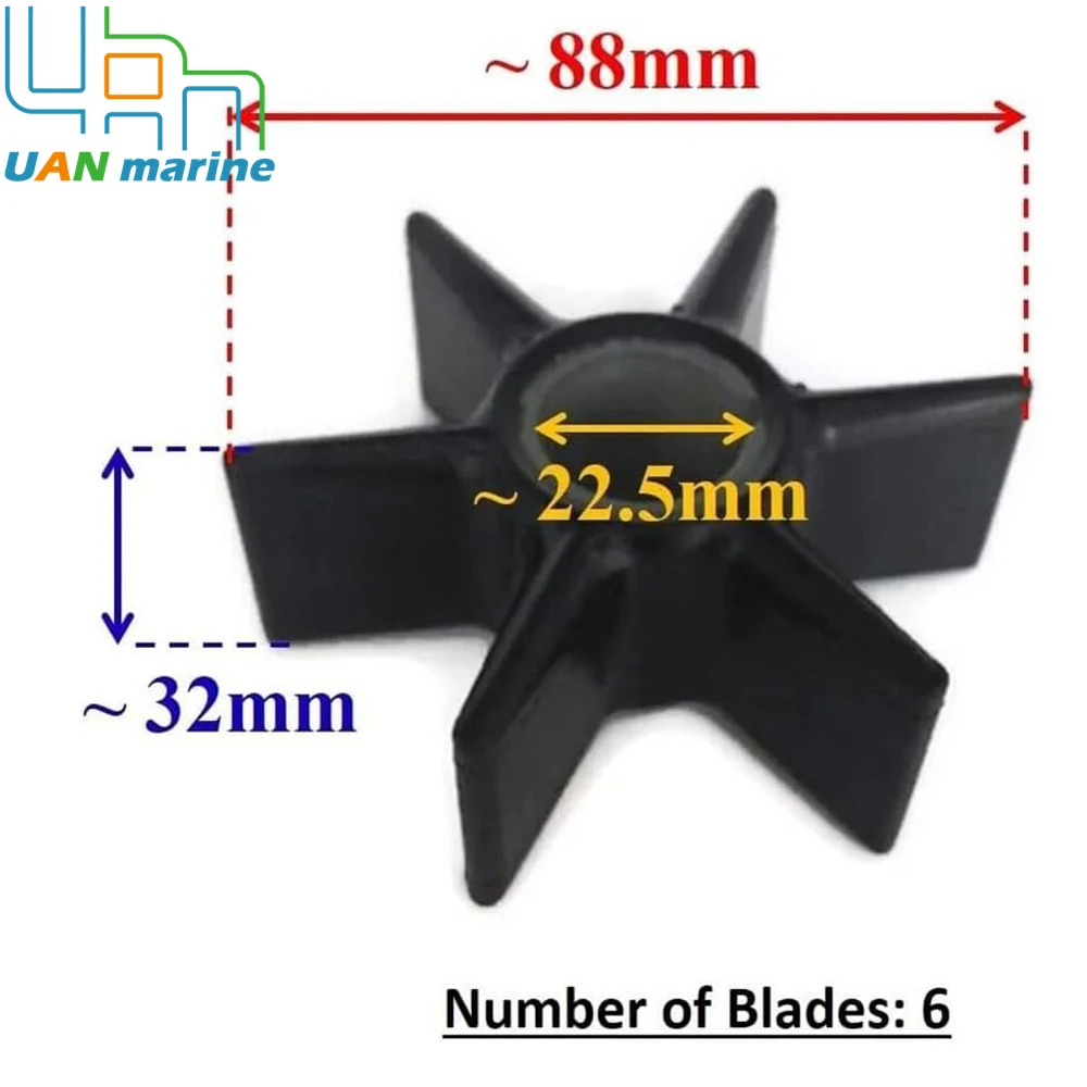 47-43026T2 Outboard Water Pump Impeller With Key For Mercury Mariner 40 45 115 125 150/175/200/225HP Motor 47-43026Q02 47-430261