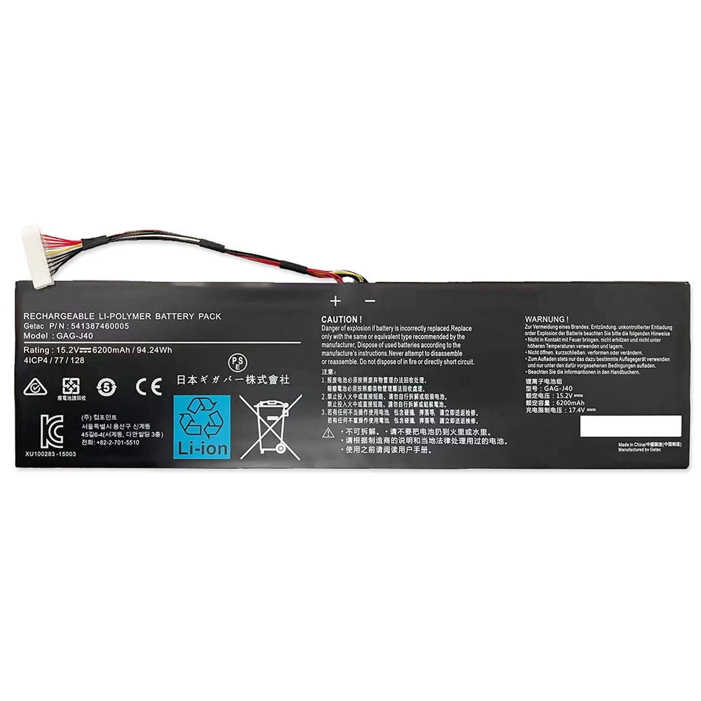 Imagem -06 - Genuíno Original Gag-j40 15.2v 94.24wh Bateria do Portátil para Gigabyte Aero 14 v7 k7 14-p64wv6 14-w-cf2 15 15x v8 Novo