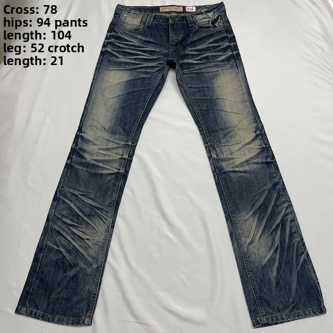 

Vintage Low Waist Wide Leg Micro Flared Long Pants Y2K Millennium Sle Harajuku Trendy Girls Denim Jeans All Seasons Use