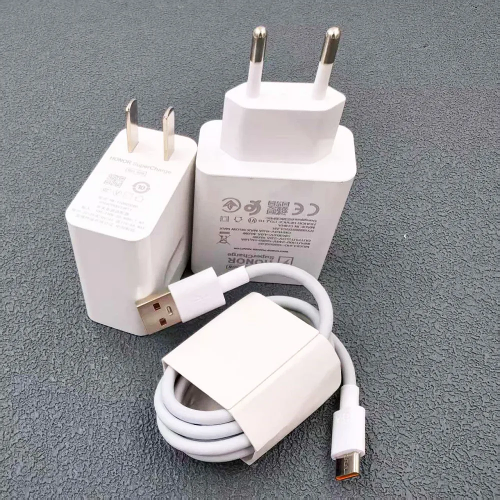 

HONOR 66W EU US Зарядное устройство Super Charge Быстрый настенный адаптер для Honor X60 X70 Pro X9C X8B Magic V5 V3 V2 VS3 +2M 1,5M 1M 6A USB-кабель