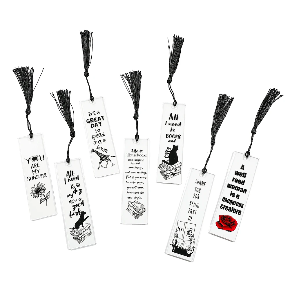 New acrylic bookmarks for book bookmarks, book separators, reading accessories MarquePages