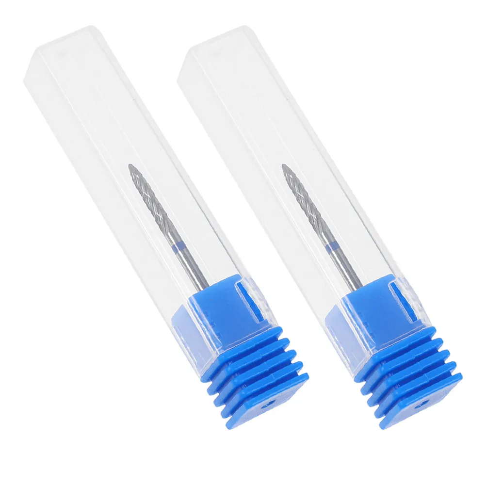 

2Pcs Tungsten Steel Nail Drill Bits Coarse Cuticle Manicure Grinding Head for Smooth Nails Salon Home Use Electric Nail File