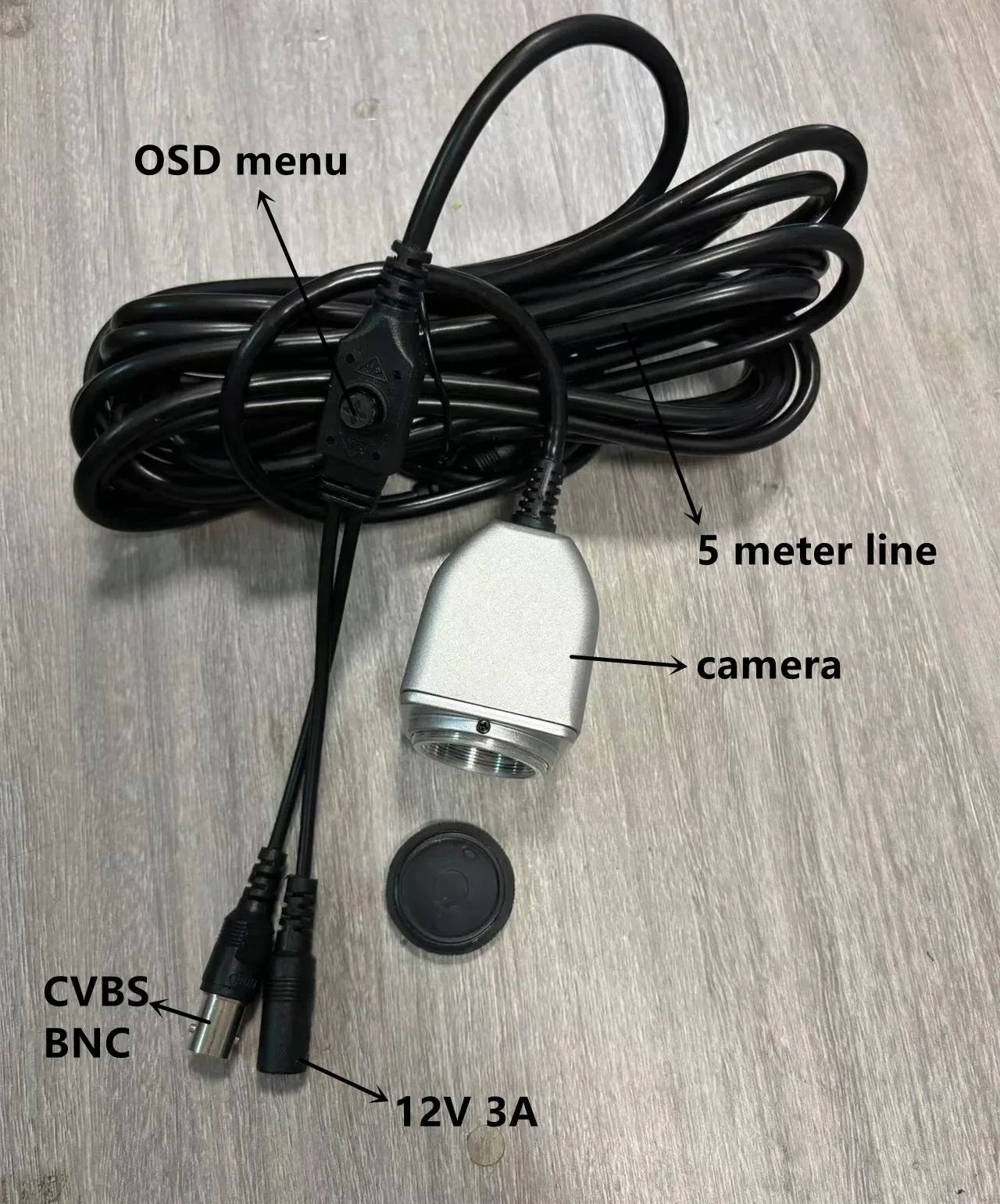 5M Wire OSD for Vet Ears Medical CCD Endoscope Camera for ENT Inspection Connect To Monitor Teaching Animal Medicine