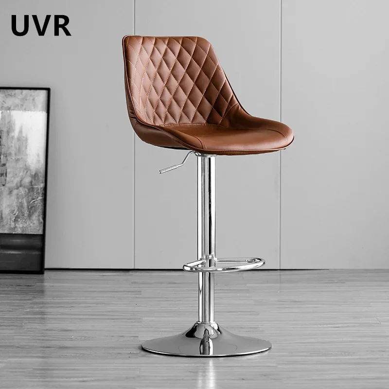 UVR Light Luxury Bar Stools for Home Use High Stools Front Desk Cashier Bar Stool Makeup Backrest Chair Bar Lift Bar Stools