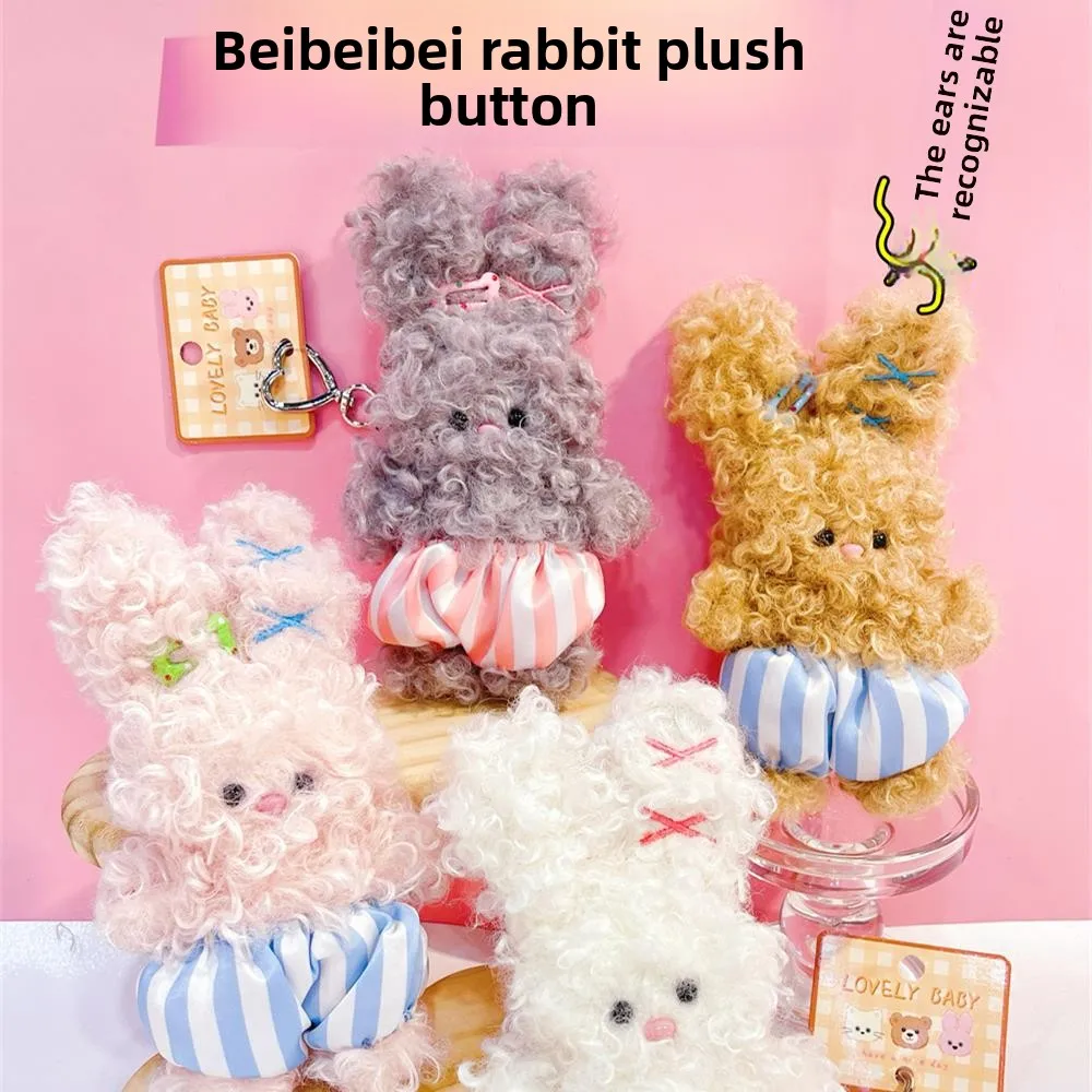 

Adorable Bebe Rabbit Plush Keychain Toy Student Bookbag Pendant Birthday Gift Creative Children's Soft Cute Healing Series