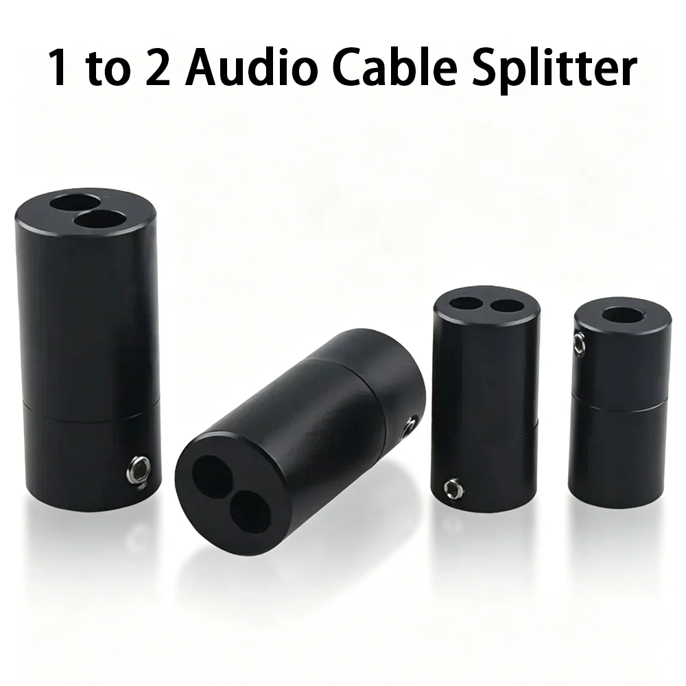 1 To 2 Y Type RCA Audio Splitter Slider Anti-interference Earphone Connector HiFi DIY Audio Cable Adapter For Amplifier Headset