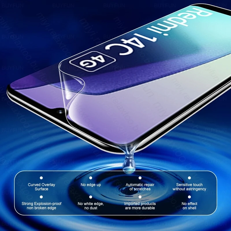 6In1 Hydrogel Film Screen Protector for Redmi 14C 4G Redmi14C Redmy 14 C C14 Camera Glass PocoC75 Poco C75 Little Poko C 75 75C