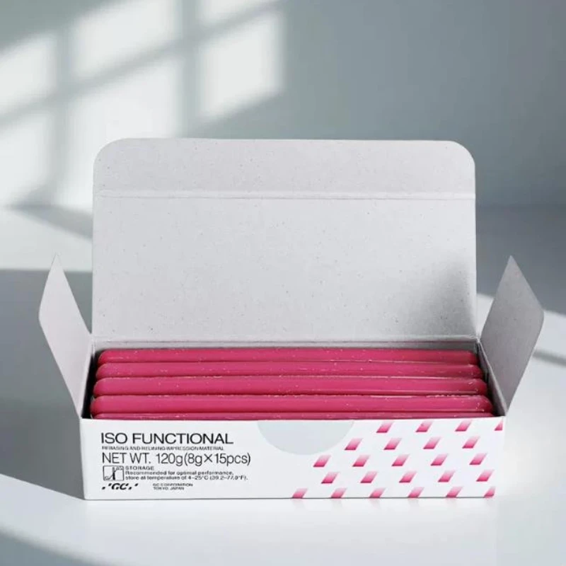 1Box/15Pcs FUJI GC Dental Edge Shape Wax Stick Thermoplastic Synthetic Resin Impression Material Oral Denture Edge Trimming Wax