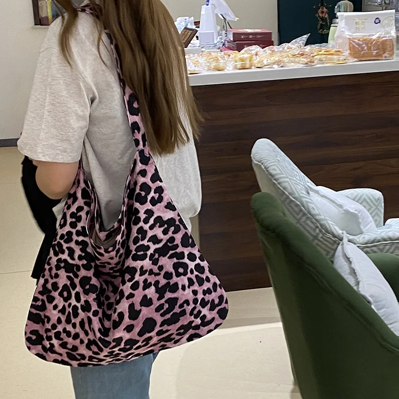 

Youda новая сумка через плечо из полиэфирной ткани для женщин, простая сумка через плечо с леопардовым узором, большая повседневная вместительная сумка-шоппер