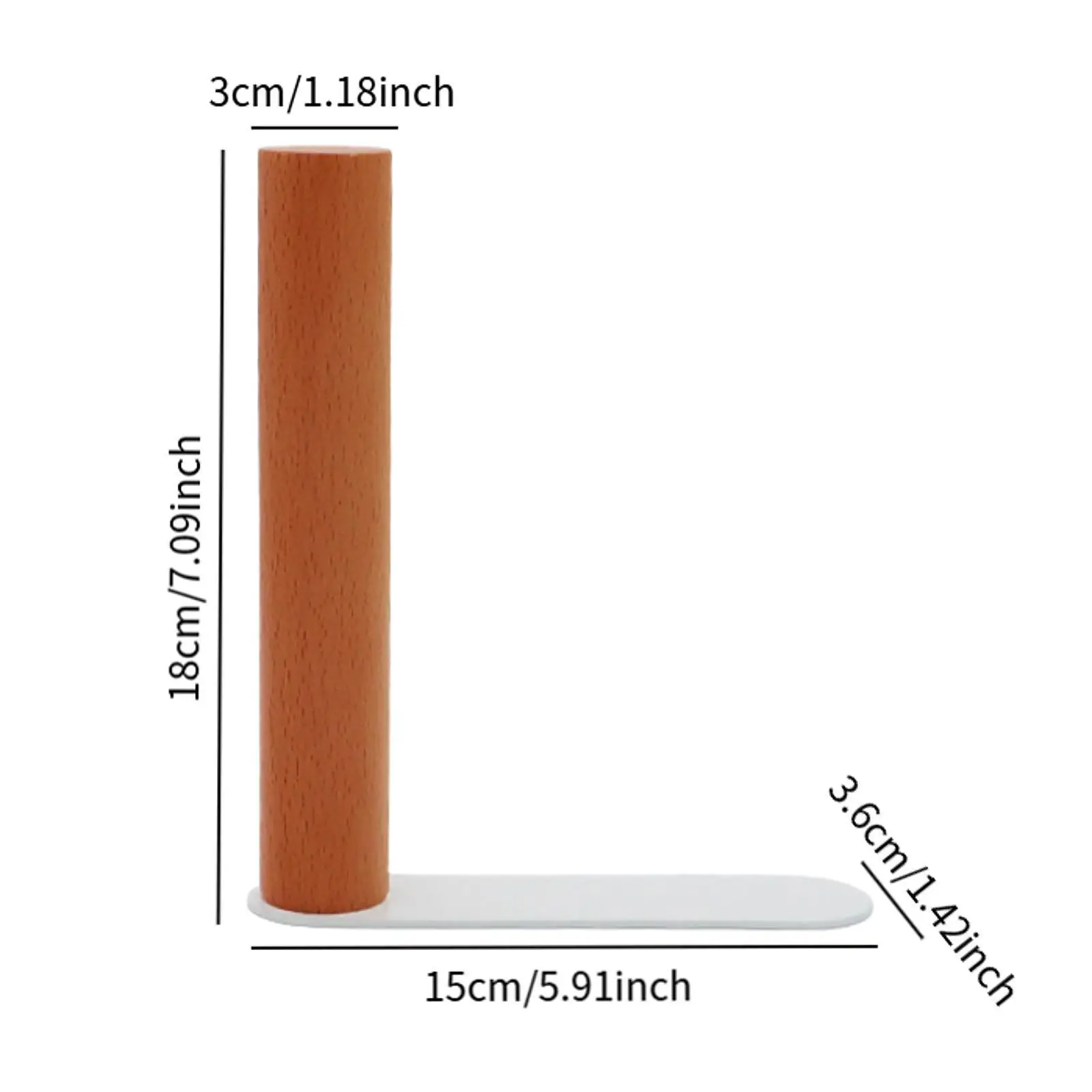 Wood Book End Decoration Geometric Decorative Bookend Desktop Ornament Book Support for Shelves Bedroom Library Office Desktop