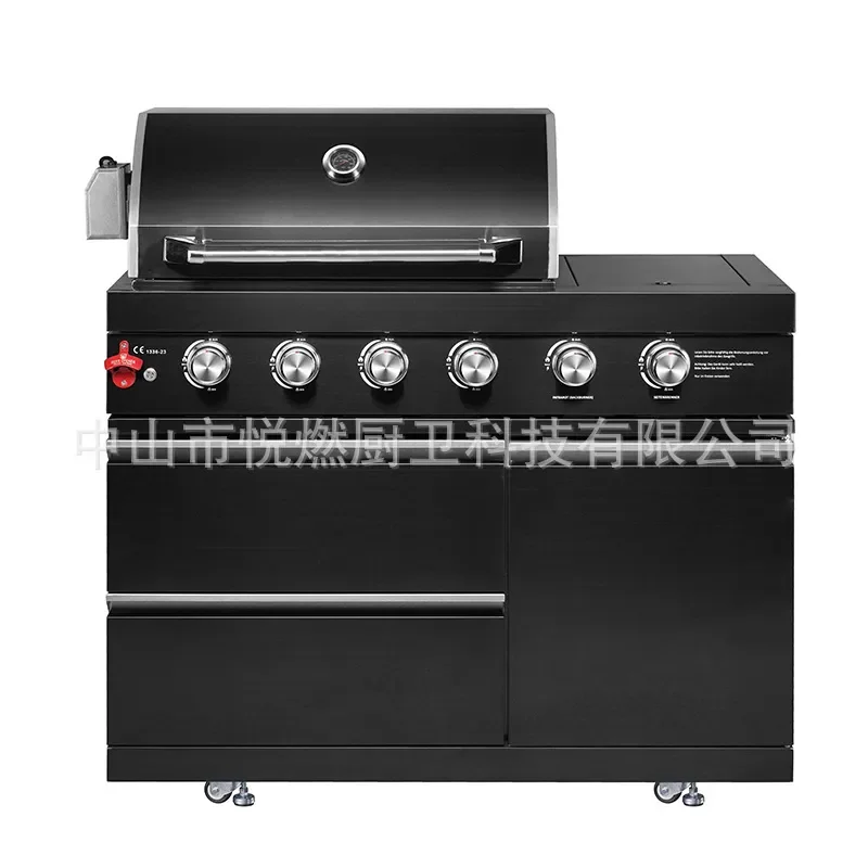 304 Stainless Steel Mobile Outdoor Pizza Oven for Villa Courtyard High Temperature Fired Grill Portable BBQ