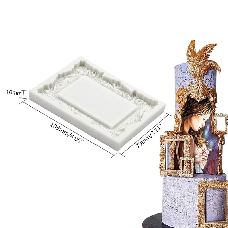 قالب إطار الصورة الأوروبي لتزيين الكيك مصنوع يدويًا #6