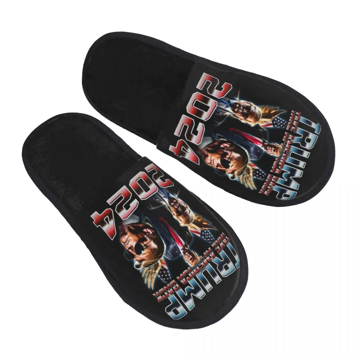 Trump Will Be Back Vintage Soft Scuff Memory Foam Slippers Women American Back USA Bedroom House Shoes