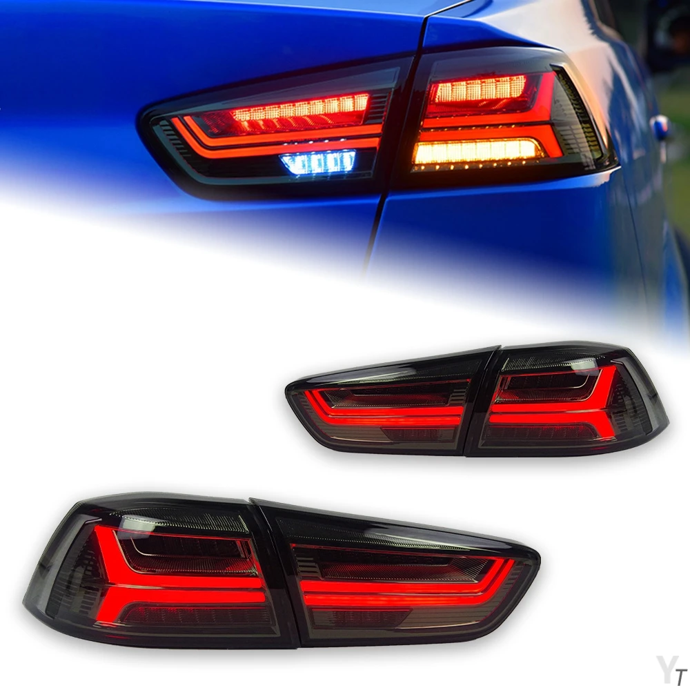 AKD Tail Lamp for Mitsubishi Lancer Tail Lights 2008-2017 Lancer EX LED Tail Lamp DRL Signal Brake Reverse Auto Accessories 2PCS