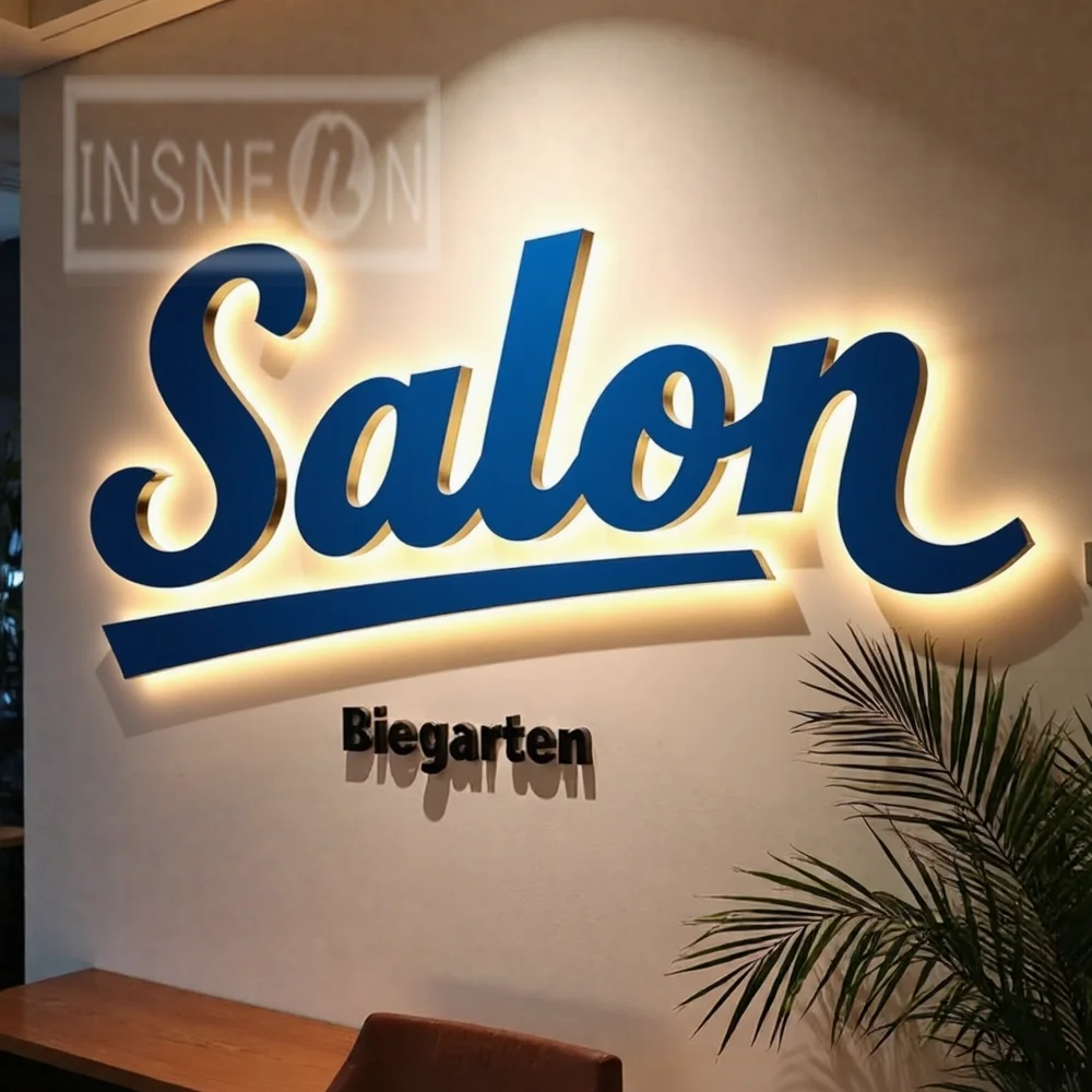 

Custom 3D LED Backlit Metal Letters Illuminated Sign Light Up for Outdoor Waterproof Business Storefront Advertising Signage