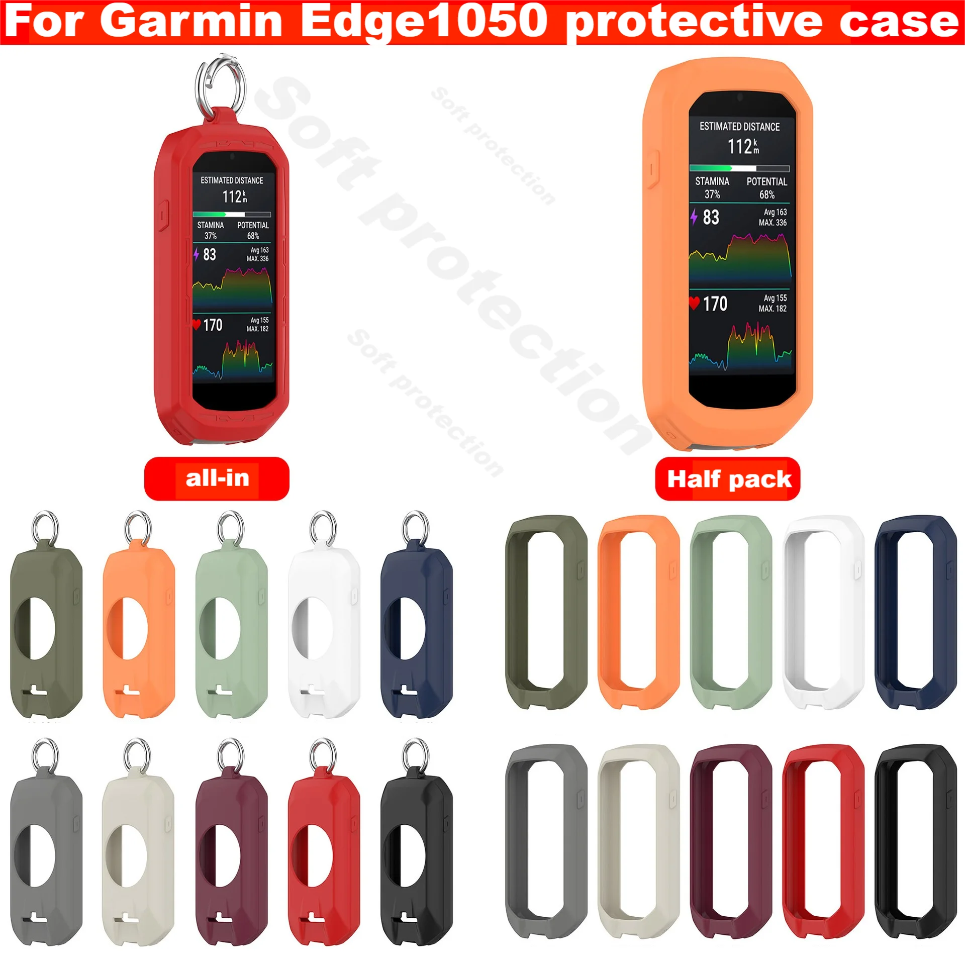 Silicone case For Garmin Edge 1050 Screen protector code watch protective case For Garmin Edge1050 case accessories cover