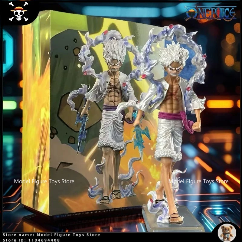 

In Stock One Piece Sun God Nika Monkey D. Luffy Gear 5 Straw Hat Pirates Anime Figure Collect Model Doll Toy Ornaments Kid Gifts