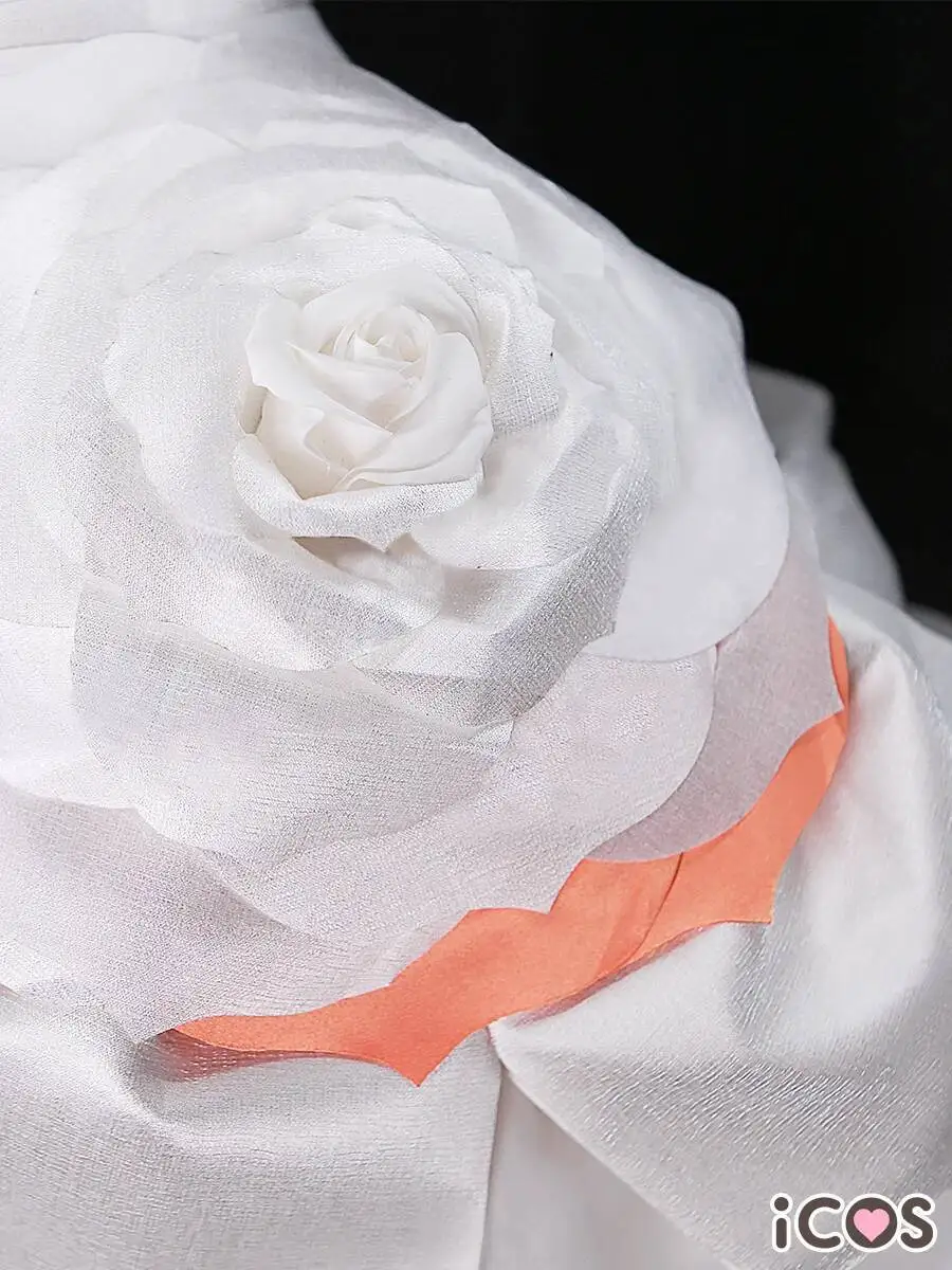 Disfraz de Anime Darling In The Franxx 02, vestido de novia Delux para mujer con diadema, uniformes para carnaval y Halloween