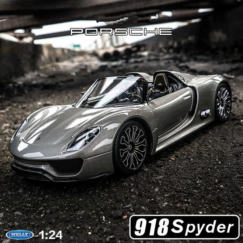 

WELLY 1:24 Porsche 918 Spyder Alloy Sport Car Model Diecast Metal Toy Racing Car Model High Simulation Collection Childrens Gift