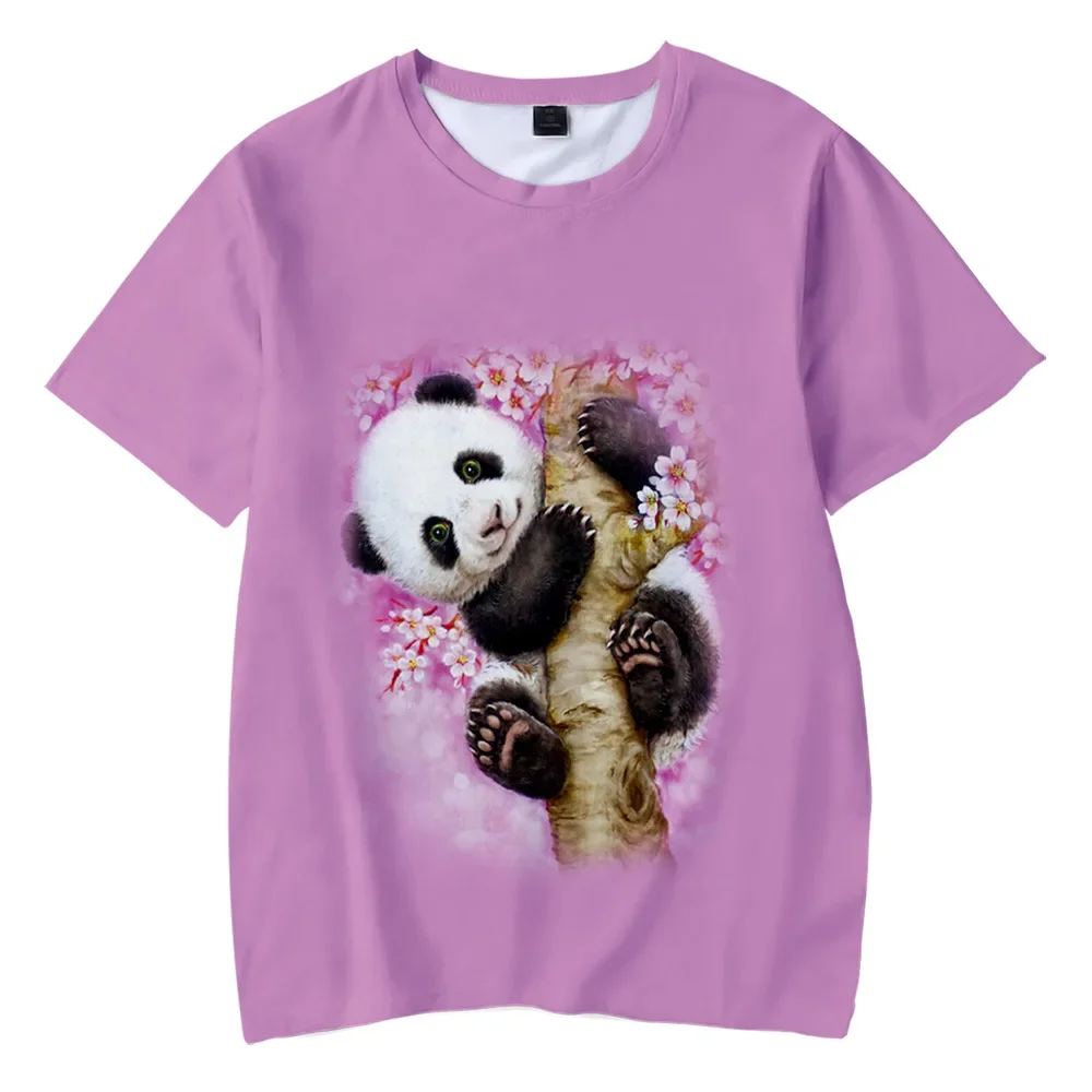 New Giant Panda Cute Animal Men's and Children's Color T-shirt 3D Printed Sports Breathable Lightweight Translucent Top