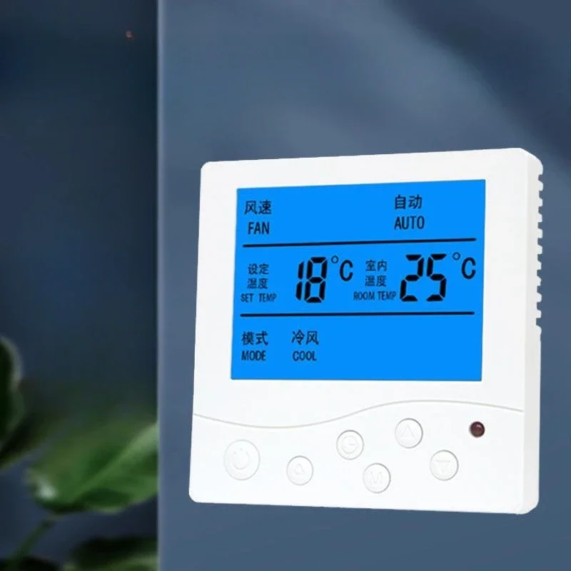 MINI HVAC Central Air Conditioner FCU Temperature Room Thermostat Air Conditioning Temperature Control Module Smart Home
