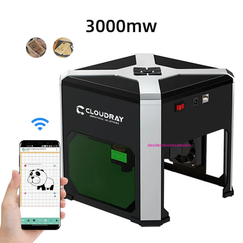 Cloudray-レーザー彫刻機,wainlux k6マークプリンター,カッター,木工機械,プラスチック,3000mw,bluetooth,mini