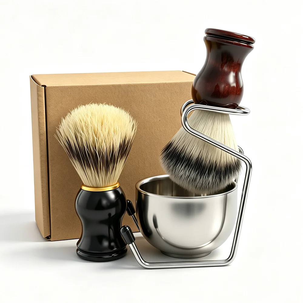 Brosse à raser noire dorée à p - Men'S Grooming Barbershop avis et prix