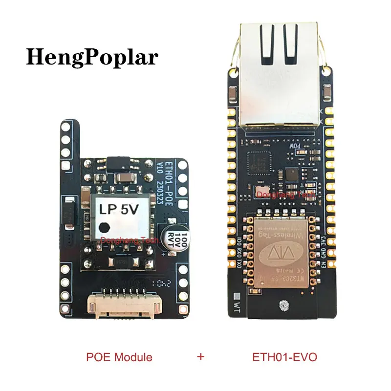 Updated WT32-ETH01-EVO with POE Enlightenment Display ESP32-C3 module WIFI Bluetooth Ethernet 3 in 1 Internet of Things Gateway