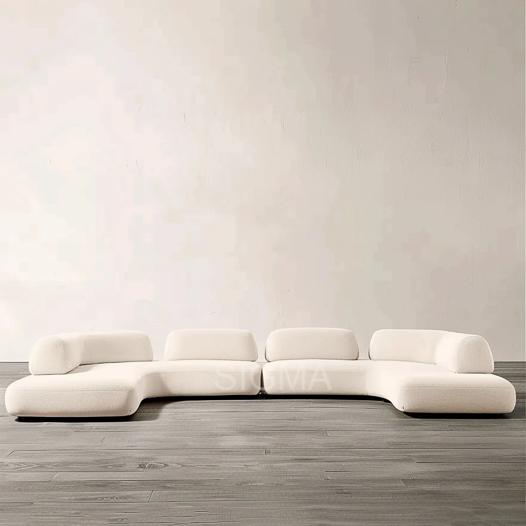 Sigma Stylish Soft Sofa Sectional High Density Sponge Comfortable Convert Customized Size Color Velvet Fabric for Living Room