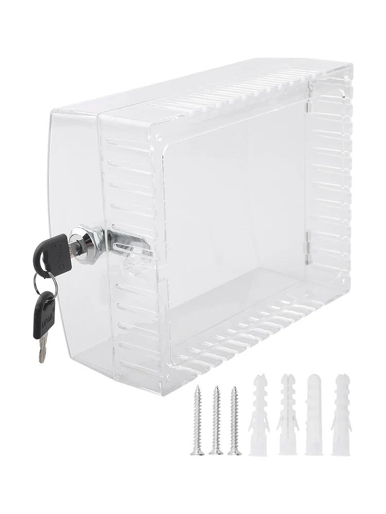 Acrylic Construction Protective Cover for Your Thermostat Designed to Restrict Access Using a Secure Keyed System With 2 Keys