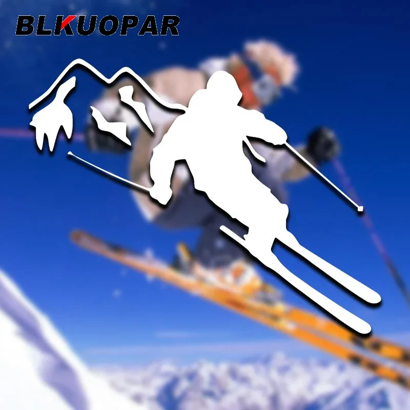 

BLKUOPAR Alpine Skiing Car Sticker Fashion Sunscreen Waterproof Decal Windshield RV Laptop VAN Bumper Trunk Car Door Protector