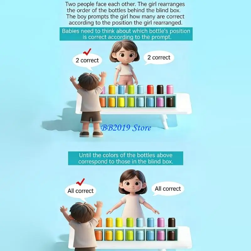 Q0KB 推測ボトル カラーマッチング 記憶ゲームおもちゃ 幼児 旅行 エンターテイメント 子供 屋内 パーティー 集まり アクティビティ用