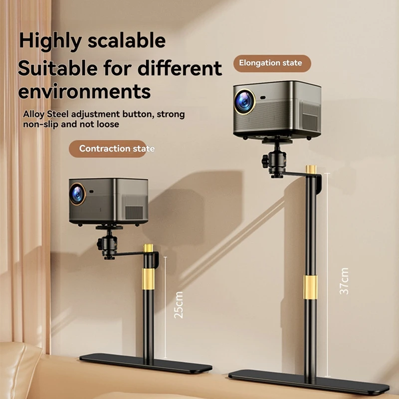 Top-Adjustable Projector Stand Multi-Angle Support Bracket For Projectors & Soundbox,For Home & Office Use