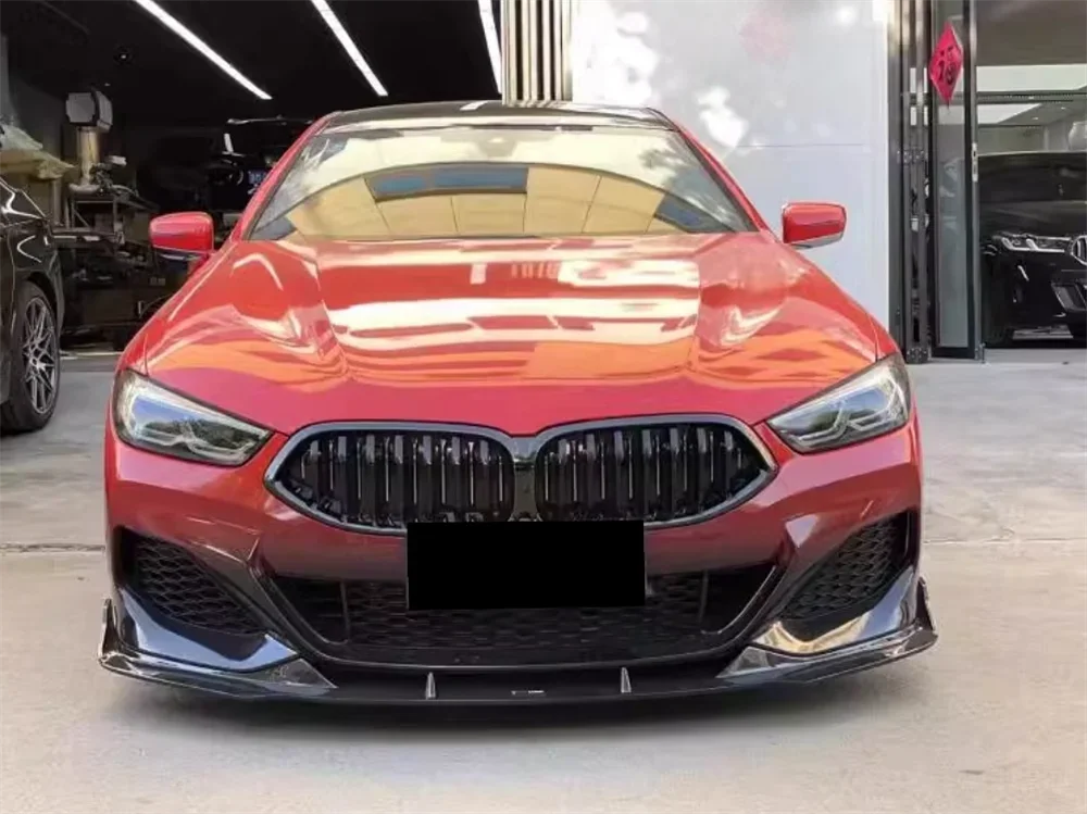 جديد ألياف الكربون TK نمط طقم الجسم لسيارات BMW 8 Series G14 G15 G16 الجبهة حافة مصد السيارة الجانب تنورة الناشر الخلفي